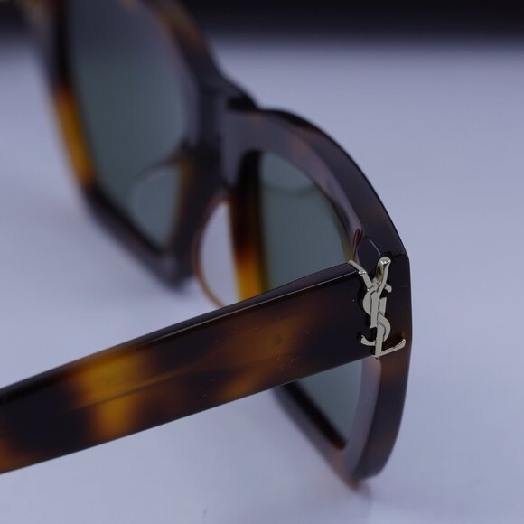 Saint Laurent SL M127/F 003 Cat Eye Sunglasses - Havana\Green - Picture 5 of 10